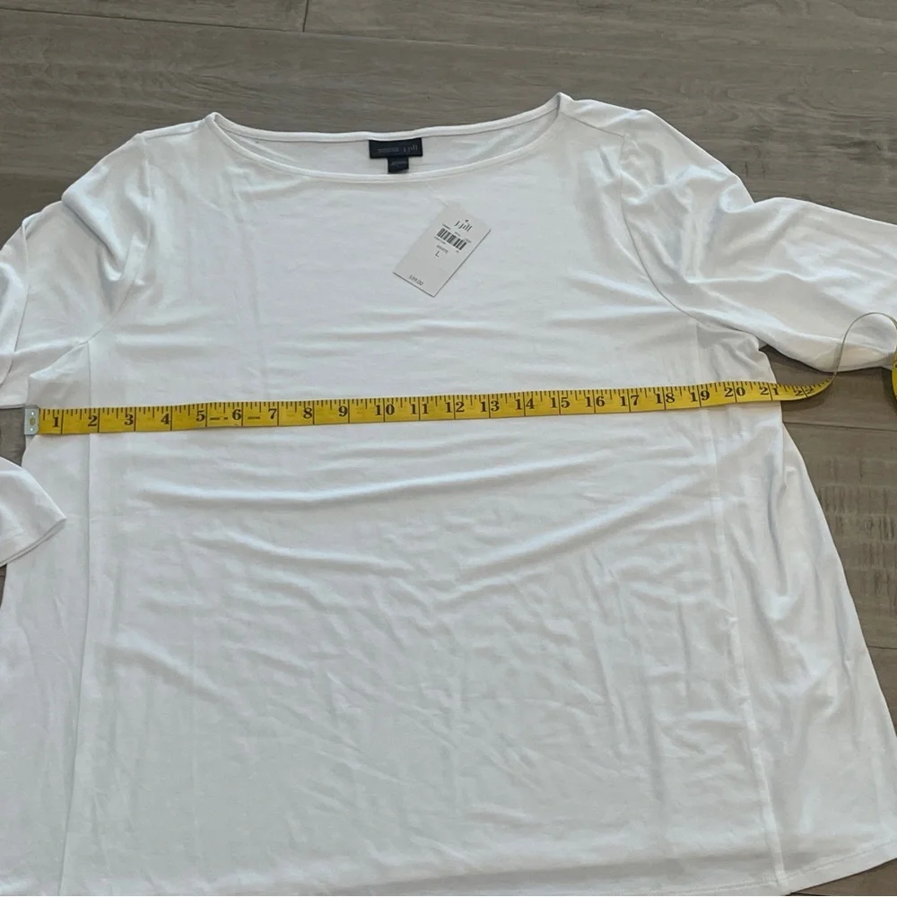 Jjill Women’s Wearever white 3/4 jersey top-NWT- size L - Picture 3 of 6
